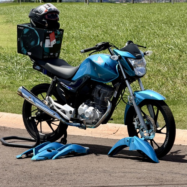 Allan Rau CG START 160cc EXCLUSIVA 💙 + LS2 ADVANT 🪖 - Allanmilgrau047 ®️